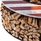 Deko Living 38 Inch Diameter Commemorative Outdoor Steel Wood Burning  Fire Pit with Log Storage COB10510 - alternate 2